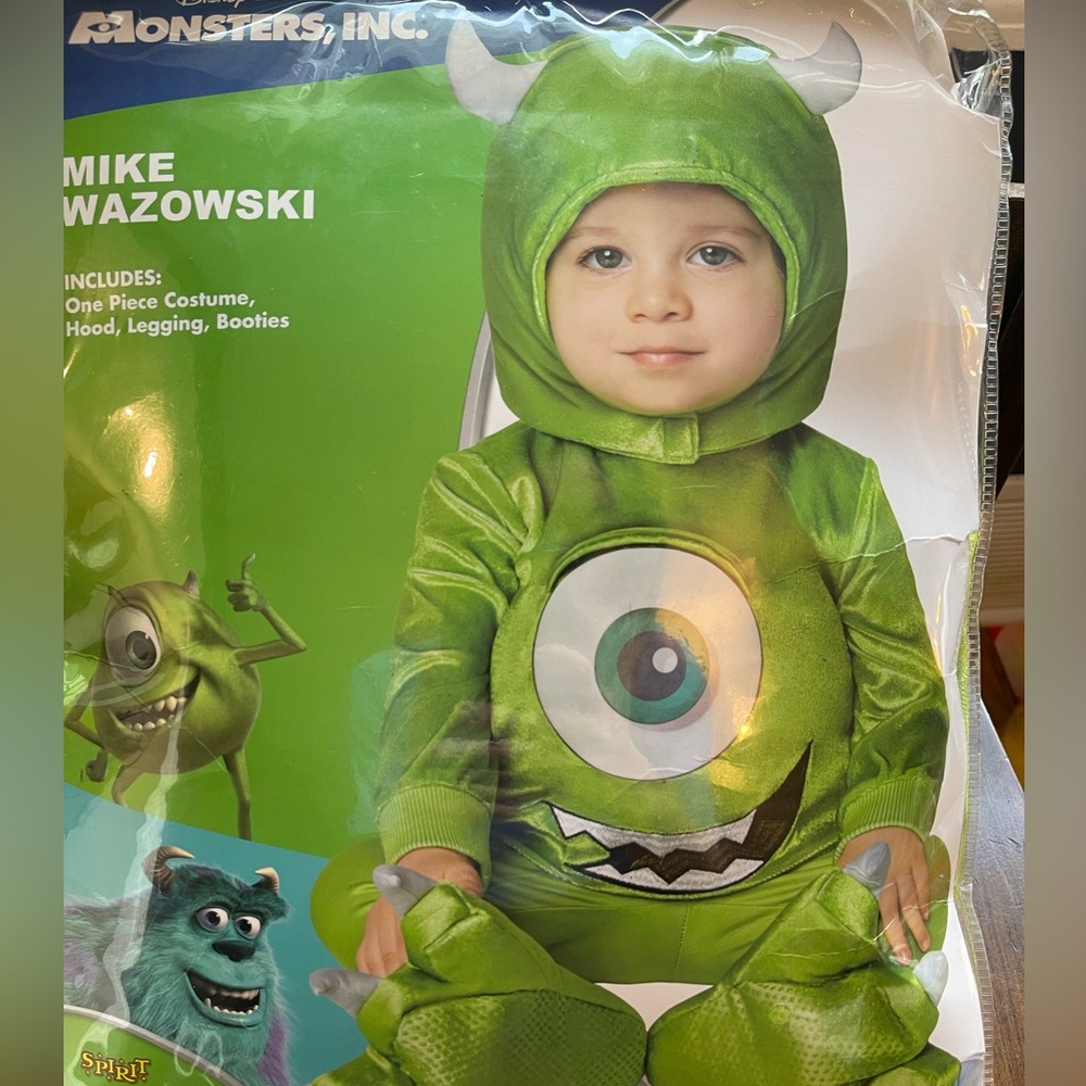 NWT Spirit Halloween Mike Wazowski Infant Halloween Costume Size 18-24 Months